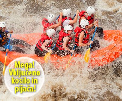 Rafting s kosilom, pijaco 24,9 eur