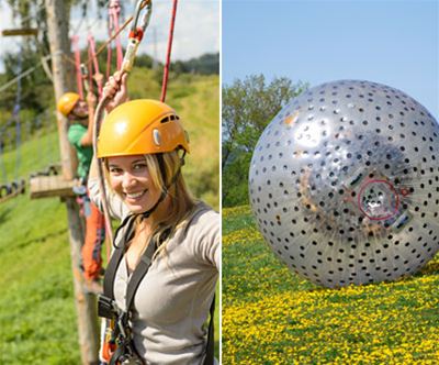 Adrenalinski park, zorb, kosilo