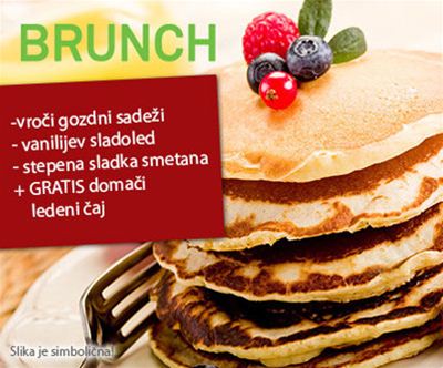 Brunch zajtrk le 2,50 eur