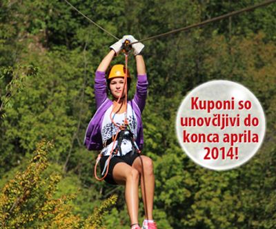 ZipLine spust po jeklenih vrveh