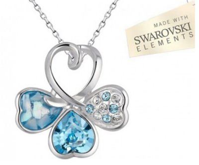 Ogrlica Clover of Love s Swarovski elementi