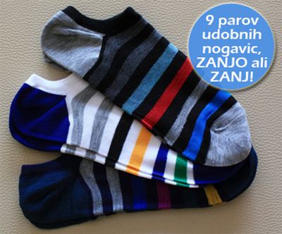 Paket udobnih ženskih ali moških nogavic (9 parov)