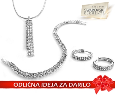 3-delni set nakita s Swarovski kristali po izbiri