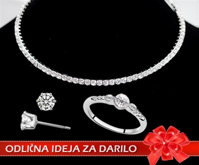 4-delni set nakita s Swarovski Elements kristali