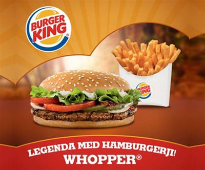 Burger King Whopper in krompircek le 2,19 eur