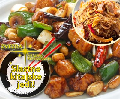1x okusna jed z menija v Kitajski restavraciji Zvezda
