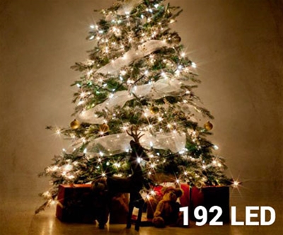 Paket 192 belih LED novoletnih luck 