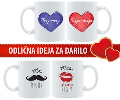 Personalizirana valentinova skodelica