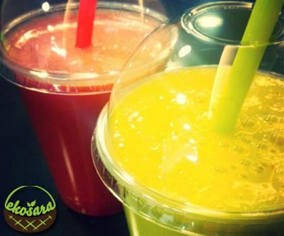 EKO smoothie in velika sadna solata