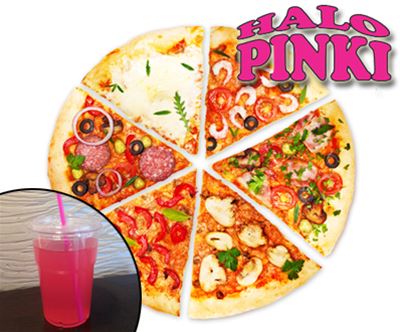 Kos pice in limonada v Piceriji Halo Pinki!