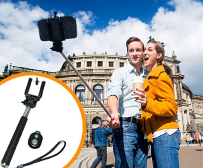 selfiestick, bluetooth daljinec
