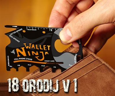 Edinstveni pripomocek Wallet Ninja - 18 orodij v 1