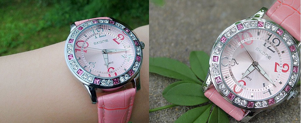 Modna rocna ženska ura Luxury Skone