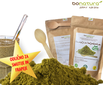 BIO konopljine beljakovine/proteini Bonatura, 1x 250 g