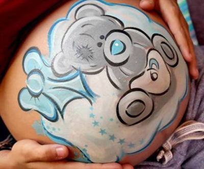 Poslikava nosecniškega trebušcka