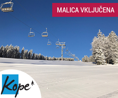 Smucarska vozovnica z malico za smucarski center Kope
