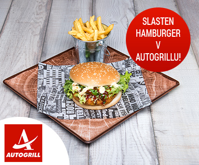 Odlicen hamburger po izbiri v restavraciji Autogrill
