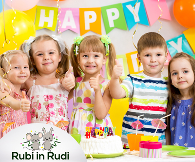 3-urni rojstni dan do 12 otrok v igralnici Rubi in Rudi