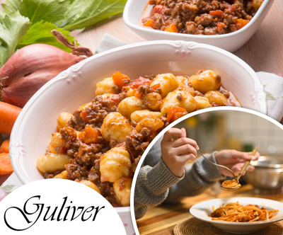 Gostilna Guliver: testenine bolognese (rezanci/njoki)