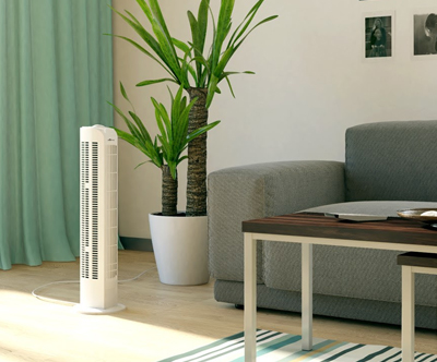 Stolpni ventilator Goobay, sodobni videz
