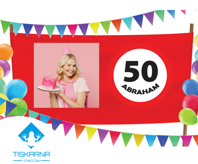 Personalizirani rojstnodnevni transparent za obletnice