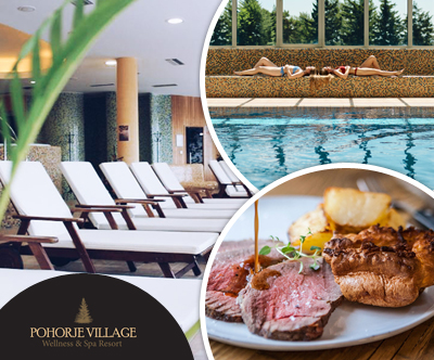 Pohorje Village Wellbeing Resort: večerja,kopanje