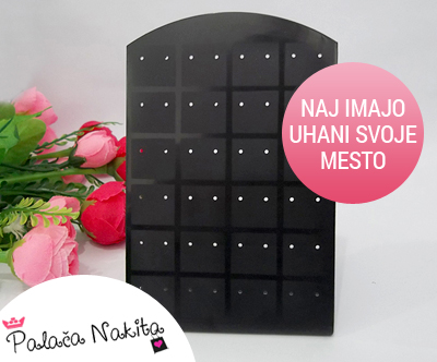 Prakticno plasticno stojalo za 24 parov uhanov