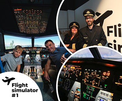 Flight simulator 1# polet v letalskem simulatorju