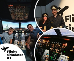 Flight simulator 1# polet v letalskem simulatorju