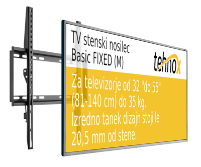 Kvaliteten TV nosilec Basic FIXED (M)