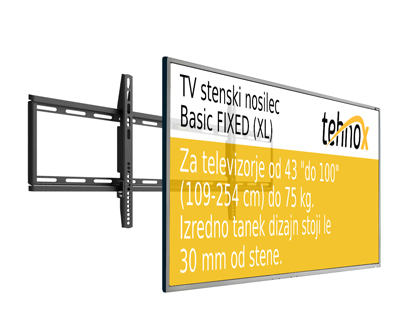 Kvaliteten TV nosilec Basic FIXED (XL)