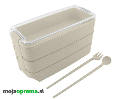 Prenosna lunch box posoda za hrano (900ml) + pribor