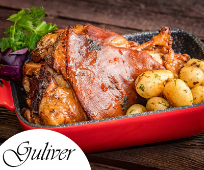 Gostilna Guliver: sočen pečen odojek