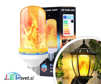 LED žarnica imitacija živega plamena