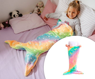 MermaidBlanket, odeja v obliki repa morske deklice