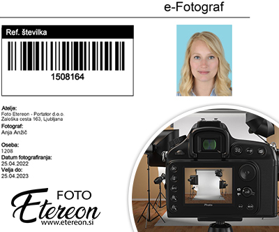 Foto studio Etereon: biometrična e-fotografija