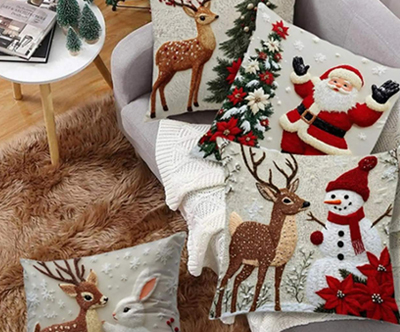 CutePillows, božične prevleke za blazine, 4 kosi