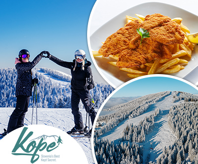 Smučarski center Kope: smucarska vozovnica z malico