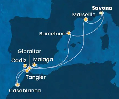 Costa Fascinosa Italija-Španija-Maroko-Gibraltar