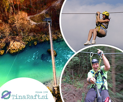 TinaRaft: spust po zip linu na Gorenjskem