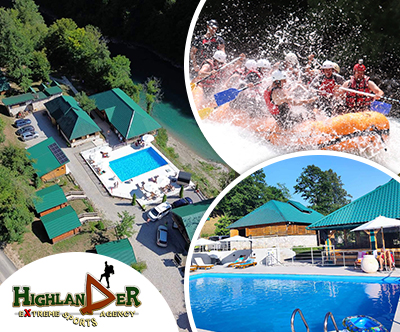 Kamp Highlander: adrenalin rafting na biserni reki Tari