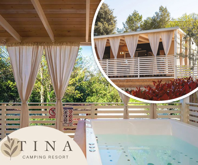 Najem mobilne hiške Deluxe; Camping Tina 4* Vrsar