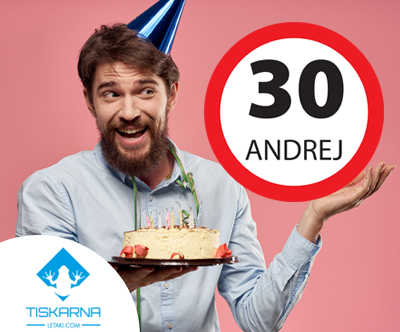 Personalizirani rojstnodnevni znak za okrogle obletnice