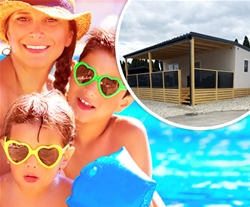 Mobilna hiška, M. Toplice: počitnice s kopanjem