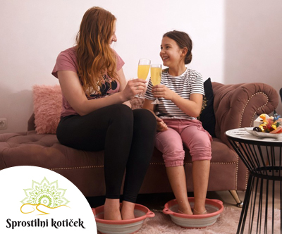 Sprostilni kotiček, 60-minutno razvajanje Mama & hči 