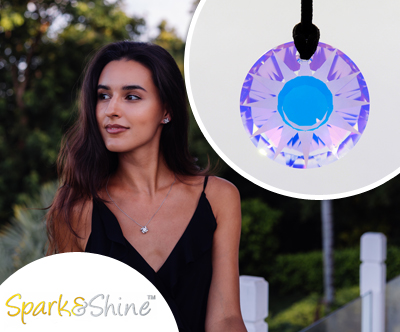 Čudovita ogrlica Veliko sonce s kristali Swarovski®