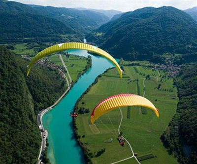 Panoramski polet z jadralnim padalom v tandemu Panoramski polet z jadralnim padalom v tandemu