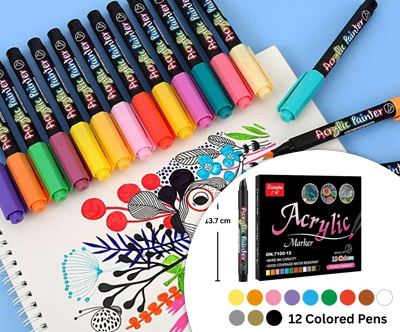 Set 12 akrilnih flomastrov PaintAcrylic