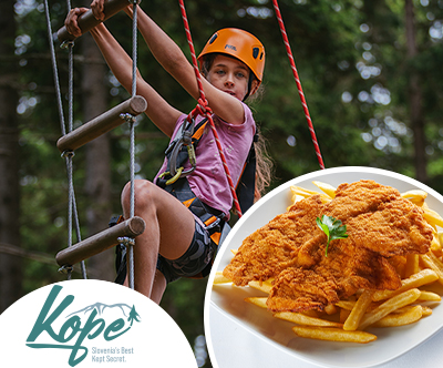Adrenalinski park Kope: vstopnica z malico Adrenalinski park Kope: vstopnica z malico