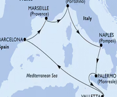 Križarjenje z MSC Seaview Italija-Španija-Francija